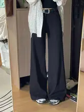 黒色のカジュアルテーパードパンツ【夏用・ワイドレッグ・大きいサイズ対応】（セットアップ対応）