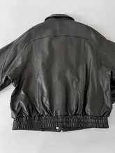 全植鞣しの羊革製レディースフライトジャケット【カジュアルデザイン・パイロットスタイル】