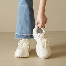 厚底デザインの女性用スニーカー【通気性・ソフトソール・カジュアル】