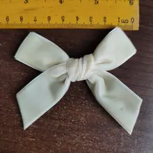ミニリボン付きベルベットリボン【ハンドメイド・インナーや靴下の装飾用】