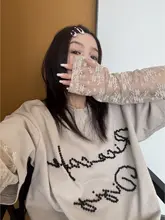 涼しさとおしゃれを両立！レース袖のビーズ付き短袖Tシャツ【フィット・夏用】（セットアップ対応）