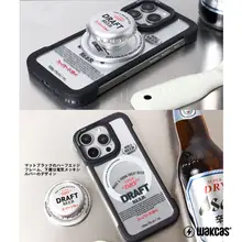 ビールデザインのiPhone 16 Pro Max用マグネットケース【スタンド機能付き・衝撃吸収・iPhone 15 Pro Max／iPhone 14 Pro Max対応】