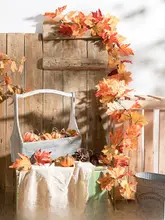 造花 ツル オーナメント カボチャ 紅葉 ハロウィン 秋 収穫祭 インテリア デコレーション 撮影用小物
