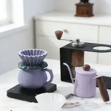 オリジナルデザインの陶器製折り紙フィルターカップとシェアポット【ハンドドリップコーヒー器具】（セットアップ対応）