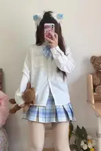 シンプルな白シャツ【学院風・丸襟・夏用・女性用】