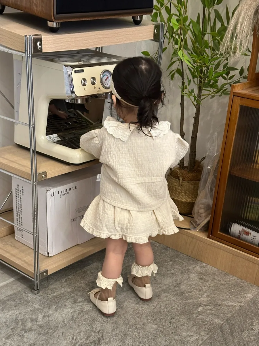 春用長袖カーディガン付きドレスパンツ：新生児寝るときの服装選びに最適なアイテム