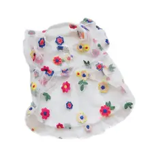 刺繍花柄ペット服【犬用スカート・薄手・春夏用】