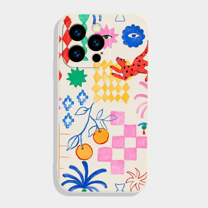 オリジナルイラストのスマホケース【iPhone対応・防衝撃・マット仕上げ・可愛いデザイン】