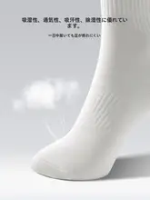 抗菌防臭のコットン中筒ソックス【通気性・快適・レディース】