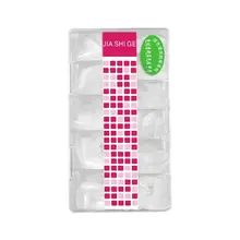 ネイルサロン用 厚手折りたたみタイプ 全半用 ネイルチップ 自然色 透明 四角い水滴型 楕円形