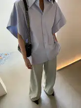 シャツ 女性 大きな袖 ゆったり 韓国スタイル 2024夏新作