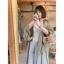 レースキャミソール【カップ付き・夏用・大きいサイズ・ゆったりフィット】