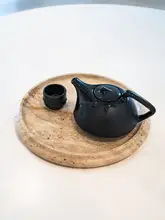 新中式デザインのティーポットとティーカップのトレイセット【リビングや民宿に最適・高級感のあるインテリア】（セットアップ対応）