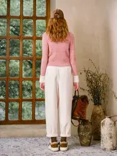 シンプルで洗練されたデザイン！撞色のニットカーディガン【極上の柔らかさ・フィット感】