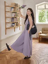 大きいサイズの女性用キャミソール＆Aラインワイドパンツ【夏用・ 極上の柔らかさ・スタイルアップ】（セットアップ対応）