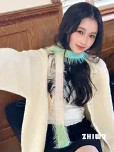 トレンドのグラデーションデザインスカーフ【秋冬用・細長い・女性用】