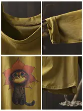 春先にぴったりなデザインの猫柄Tシャツ【レトロカジュアル・極上の柔らかさ】