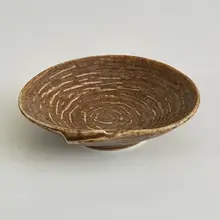 手作り粗陶のアンティーク風小皿【和食・デザート用】