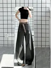 高身長向け   アメリカンスタイルのハイウエストワイドパンツ【フィット・上質感】