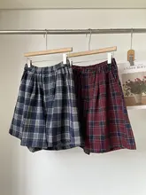 ハイウエストのチェック柄ワイドパンツ【カジュアル・秋用・ツイード風】