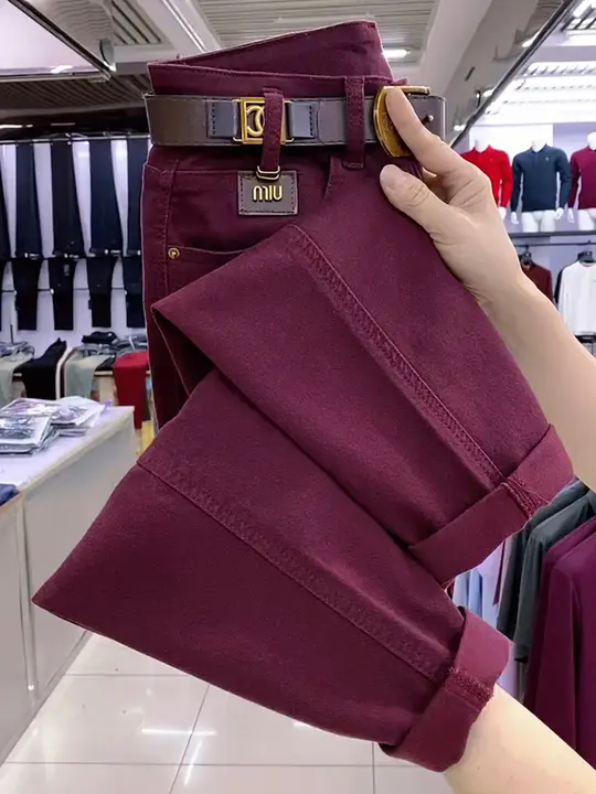 春季新作デニムパンツ【レディース・ワイドフィット・ストレート・デザイン性あり・ミドル丈】