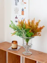 一本のリアル感漂う造花【グリーン植物・インテリア装飾用・花束スタイル】