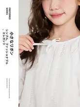 春季新作 子供用ブラウス【甘いデザイン・リボン付き】