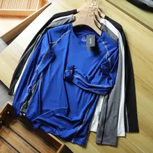 秋冬用の高弾性スポーツ長袖Tシャツ【速乾・ランニング・フィットネス・バスケットボールトレーニング】