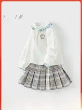 スカート 2点セット キッズ ガールズ 学院風 秋物