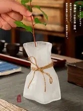創造的な厚手ガラス花瓶【シンプルデザイン・透明・水栽培用】