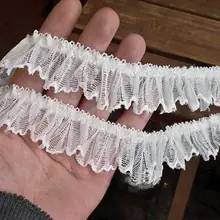 幅広エラスティックレーストリムニット用【ハンドメイドDIY・フリルデザイン】