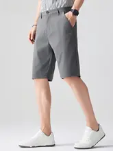 夏用 薄手スラックス メンズショートパンツ【ゆったりストレート・トレンドデザイン・冷感素材】