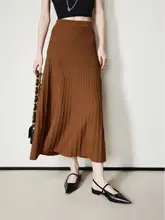 MRS Studios バイカラー Vネックニットカーディガン＋プリーツスカートセット【ドライ加工・女性用】