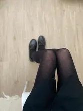 天丝羊毛製 ブラック微透感ストレートヒール【レトロスタイル・極上の柔らかさ・ウール混】