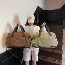 大容量折り畳み旅行バッグ【男女兼用・軽量・乾湿分離・ジム用】