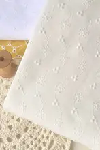漂白色レース刺繍コットン生地【ブラウス・ドレス・ロリータ風】