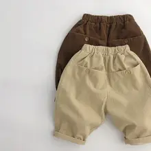 子供用コーデュロイロールアップパンツ【春秋用・ユニセックス・おしゃれなデザイン】（セットアップ対応）
