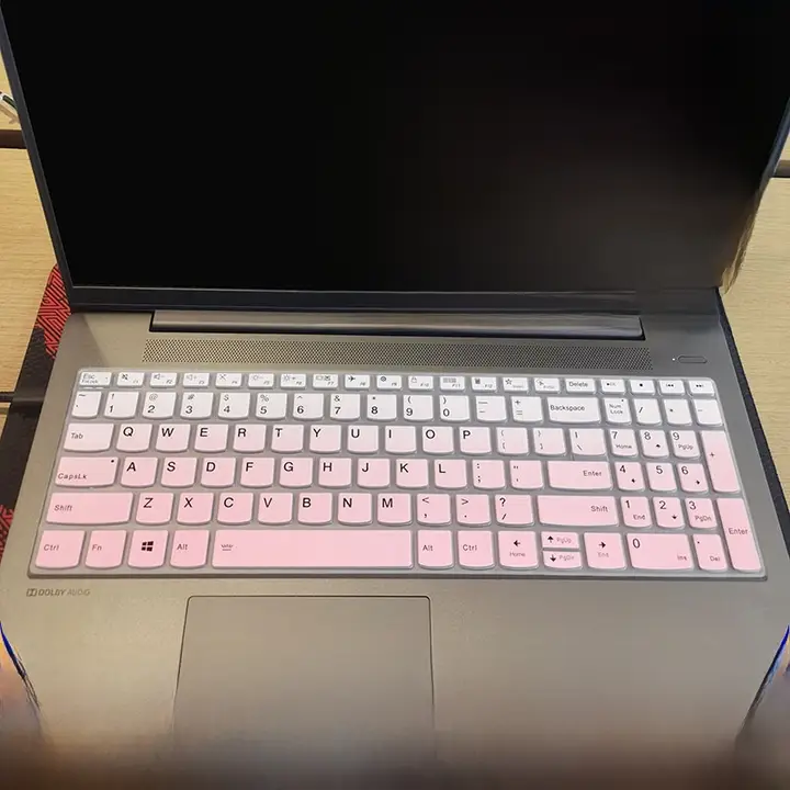 ノートパソコン用キーボードカバー【白鹅绒・防塵・透明・カラフルデザイン】