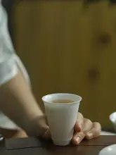 白  瓷製 功夫茶杯【家用・茶室用・来客用】