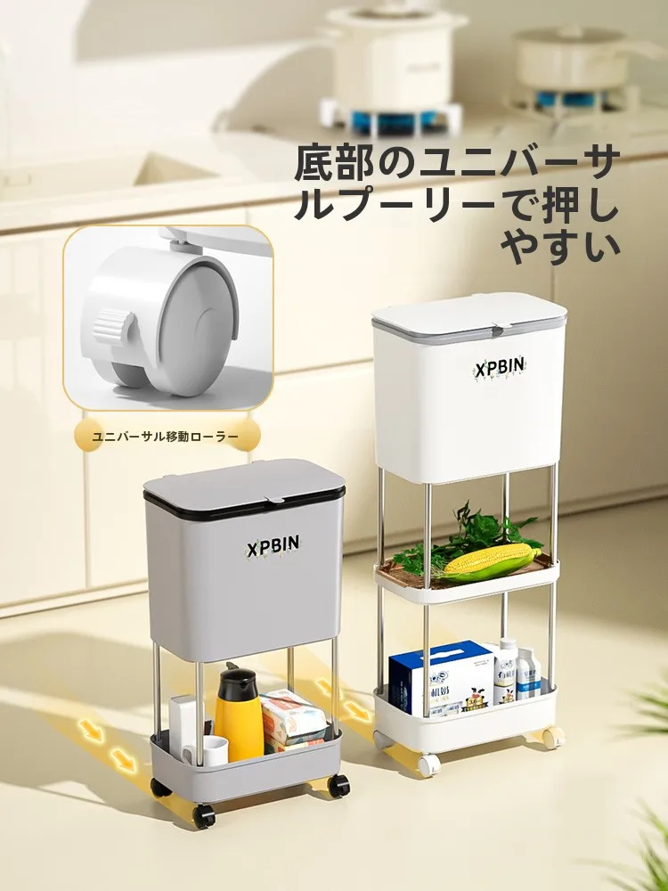 キッチン卓上ゴミ箱：高級感と大容量を兼ね備えた隙間用ゴミ箱の実用性