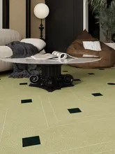 カーペット リビングルーム 寝室 グリーン チェック ヴィンテージ スタイル