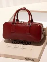 牛革製 レディースハンドバッグ【ヴィンテージスタイル・赤・結婚式用】