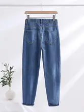 夏用 大きいサイズのデニムパンツ【薄手・ハイウエスト・フィット・ワイドレッグ】