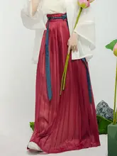 透気性のある古風な百迭スカート【多色・日常用・ロングデザイン】