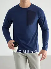 長袖Tシャツ メンズ 速乾 通気性 ストレッチ 軽量 防シワ加工 スポーツ アウトドア 「MOMENG」