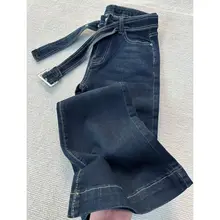 175cm高身長向けアメリカンヴィンテージ風フレアデニムパンツ【低腰・秋冬用・裏起毛・ストレッチ】