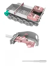 軍用模型 ヒョウ型装甲車と虎式重戦車【組立キット】