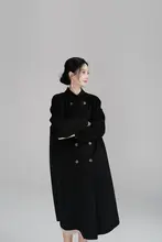 古典的なデザインのダブルフェイスカシミヤコート【極上の柔らかさ・アンティーク襟】