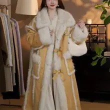 冬用 ロリータスタイル フェイクファーコート【長袖・ゆったりとしたデザイン・厚手】