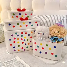 デスクトップ収納ボックス【防塵カバー付き・家庭用・化粧品整理に最適】